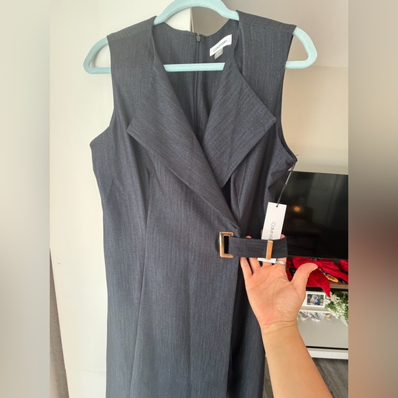 Calvin Klein Charcoal Dress: - Picture 3 of 8